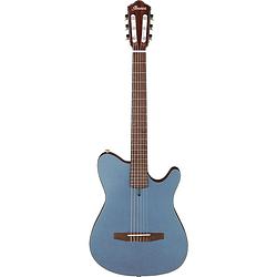 Foto van Ibanez frh10n indigo blue metallic flat elektrisch-akoestische klassieke gitaar