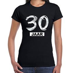 Foto van 30 jaar verjaardag cadeau t-shirt zwart voor dames xl - feestshirts