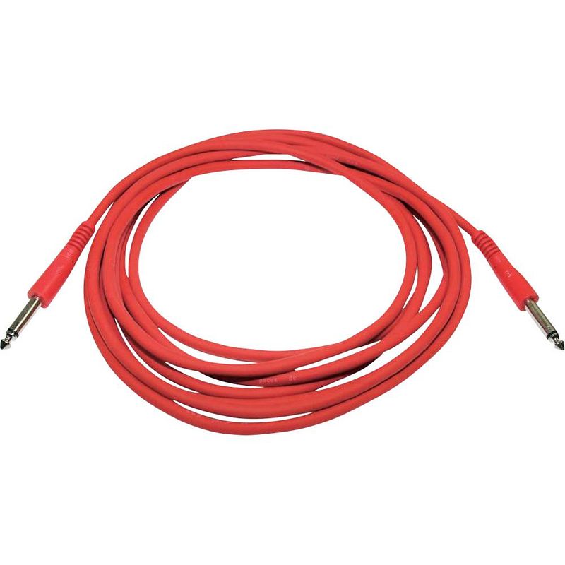 Foto van Paccs hic23re060sd instrumenten kabel [1x jackplug male 6,3 mm - 1x jackplug male 6,3 mm] 6.00 m rood