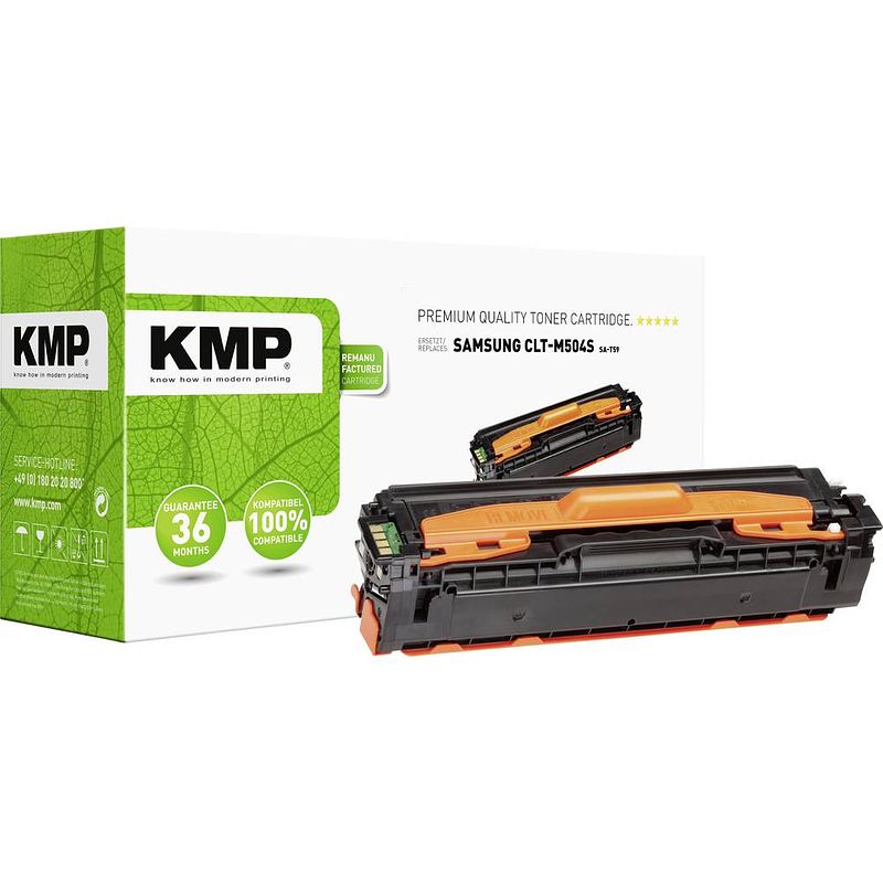 Foto van Kmp toner vervangt samsung clt-m504s compatibel magenta 1800 bladzijden sa-t59