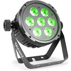 Foto van Beamz bt270 led flat par 7x 6w 4-1 rgbw lichteffect