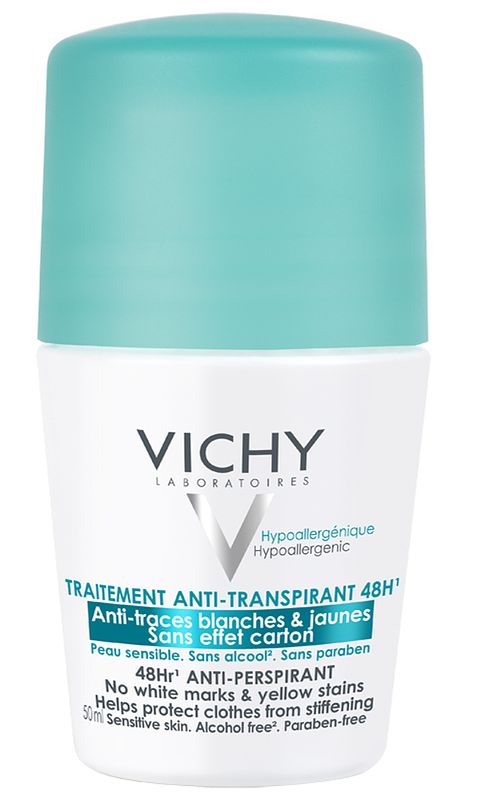 Foto van Vichy anti-transpiratie anti-witte en gele vlekken roller 48 uur