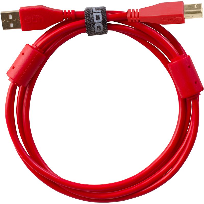 Foto van Udg u95002rd audio kabel usb 2.0 a-b recht rood 2m