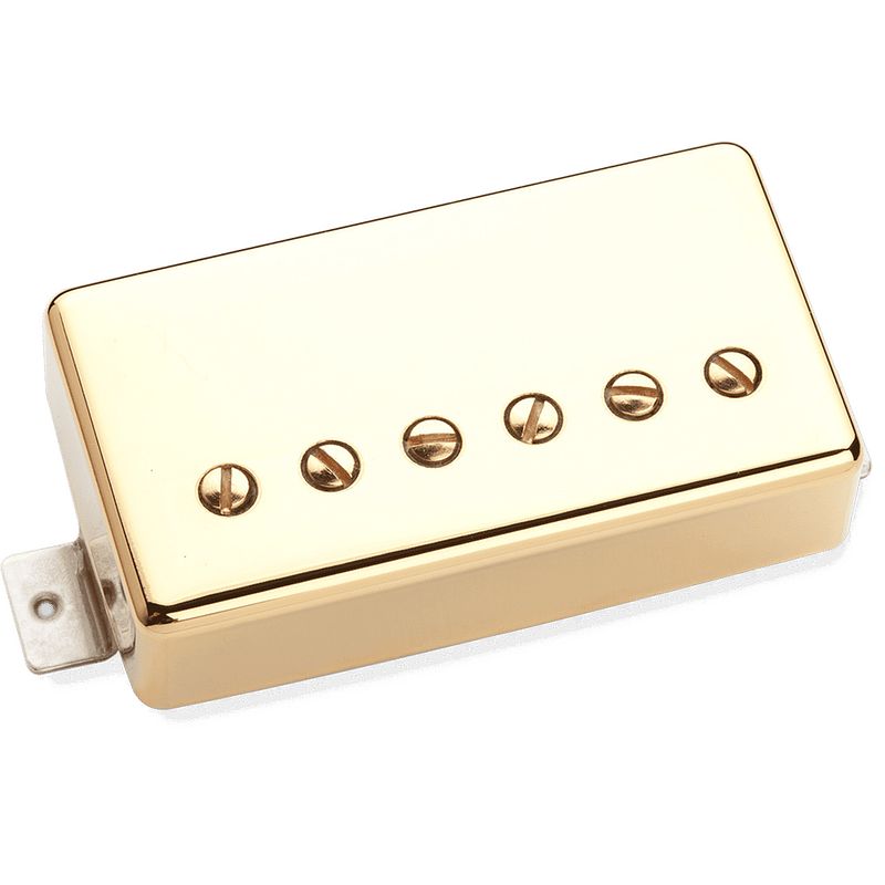 Foto van Seymour duncan sh-4 jb humbucker bridge gold cover gitaarelement