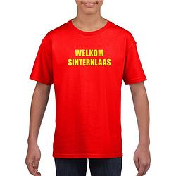 Foto van Welkom sinterklaas rood t-shirt voor kinderen xl (158-164)