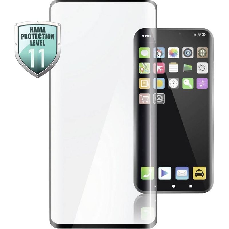 Foto van Hama 3d-full-screen-schutzglas 00195535 screenprotector (glas) geschikt voor: reno4 pro 5g 1 stuk(s)