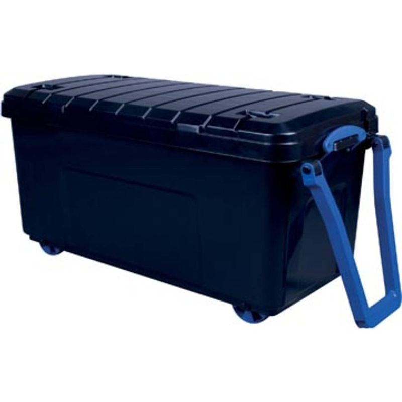 Foto van Really useful box 160 liter, met wieltjes en handvat, zwart