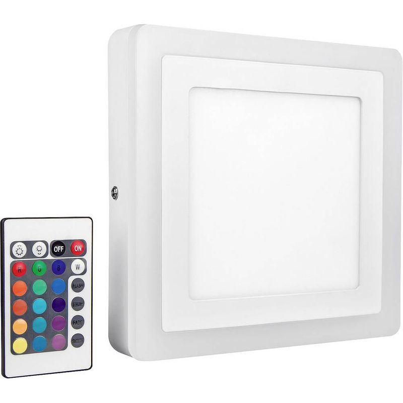 Foto van Ledvance led color white sq 200mm 19w ledv 4058075227576 led-wandlamp 19 w wit