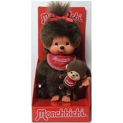 Foto van Monchhichi monchhichi meisje met mini monchhichi - 20 cm