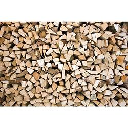 Foto van Dimex timber logs vlies fotobehang 375x250cm 5-banen