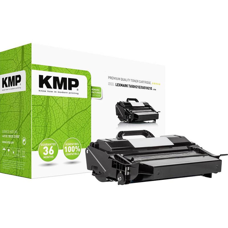 Foto van Kmp toner vervangt lexmark t650h21e, x651h21e compatibel zwart 25000 bladzijden l-t66