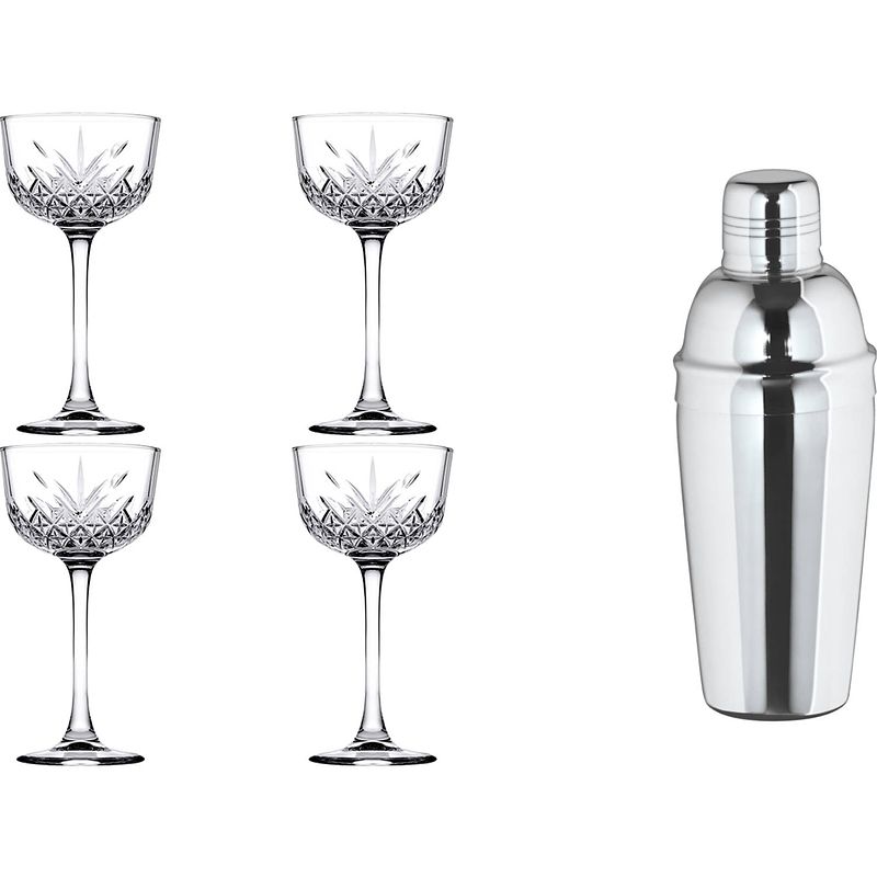 Foto van James cooke cocktailset incl. shaker nick&nora timeless 16 cl - 5-delig