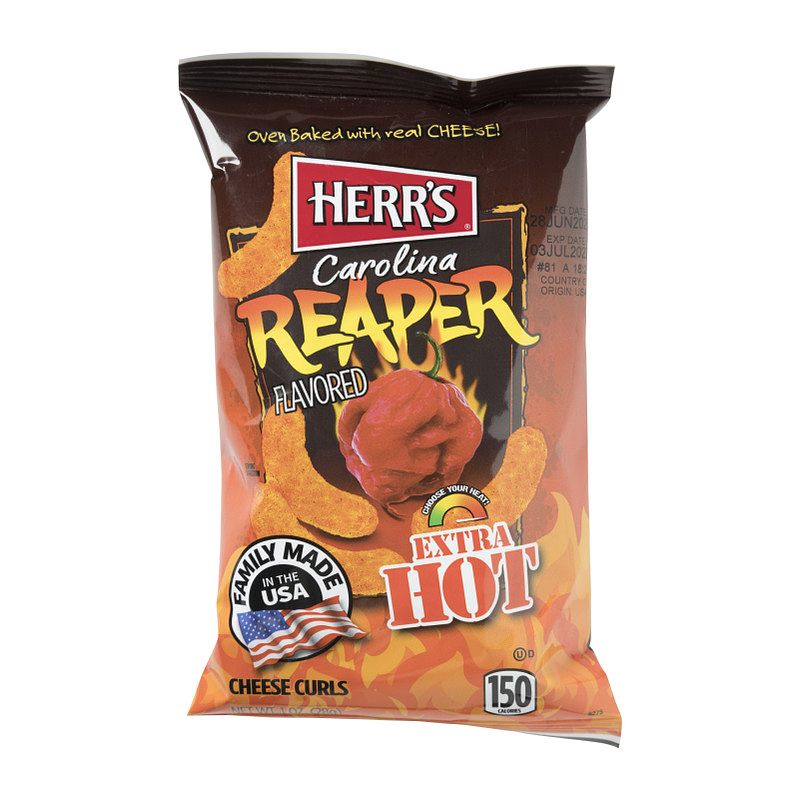 Foto van Caroline reaper chips - 28,5 gram