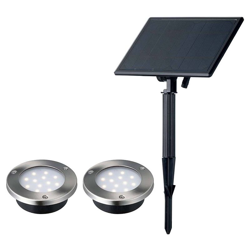 Foto van Nedis solar tuinlamp - 0054047 - zilver