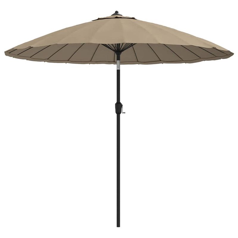 Foto van Vidaxl parasol met aluminium paal 270 cm taupe