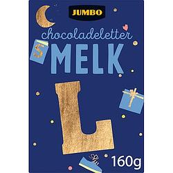 Foto van Jumbo chocoladeletter melk l 160g aanbieding bij jumbo | 2 voor 4.50