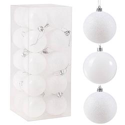 Foto van Kerstballen 20 stuks 8 cm wit