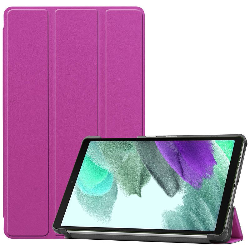 Foto van Basey samsung galaxy tab s6 lite hoesje kunstleer hoes case cover - paars