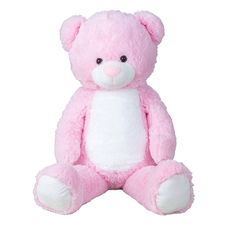 Foto van Beer knuffel van zachte pluche - roze - 100 cm - knuffeldieren speelgoed - knuffeldier