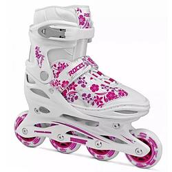 Foto van Roces inline skates compy 8.0 meisjes wit/roze maat 26-29