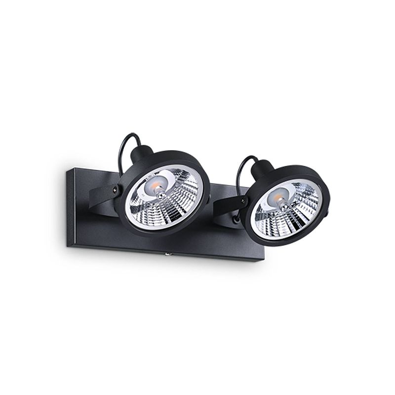 Foto van Ideal lux - glim - plafondlamp - metaal - gu10 - zwart