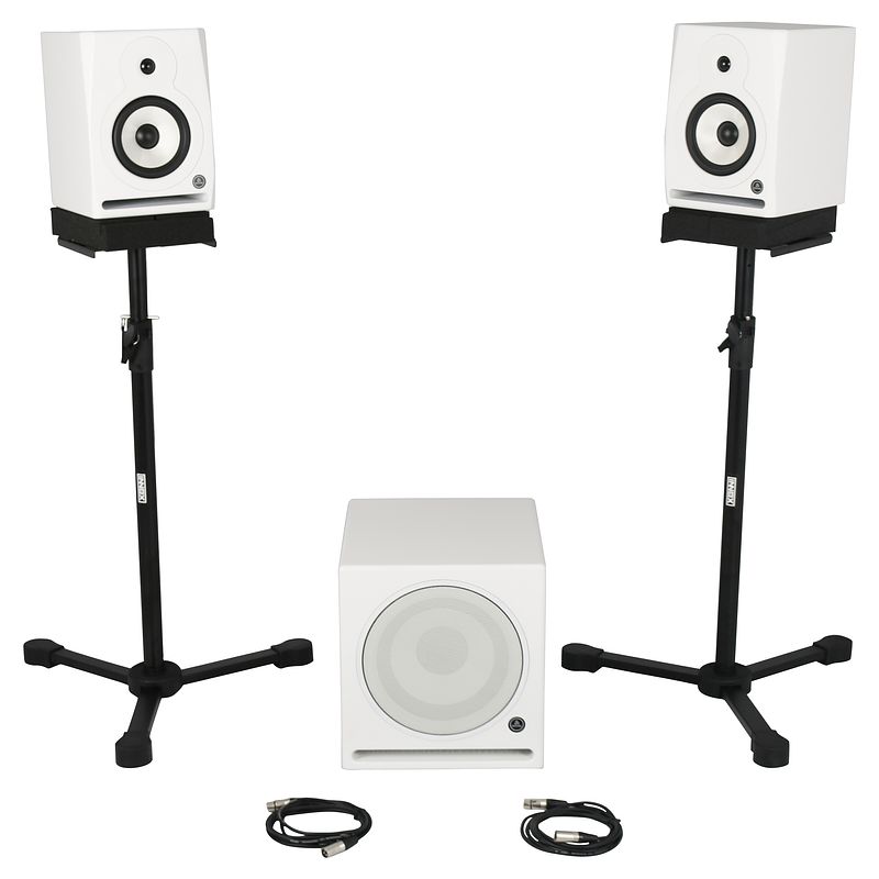 Foto van Devine rx-6a white set + sub studiomonitoren