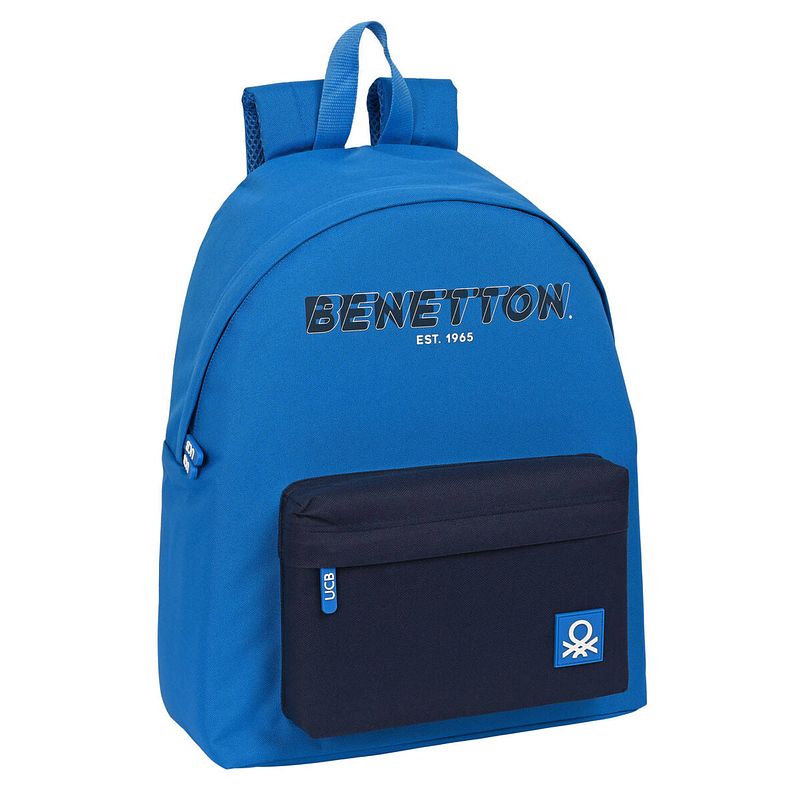 Foto van Schoolrugzak benetton deep water blauw (33 x 42 x 15 cm)