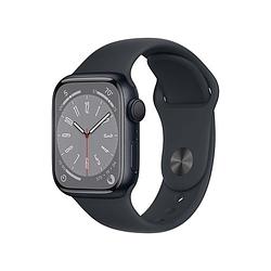 Foto van Apple watch series 8 gps 41mm midnight alu - midn. sport band