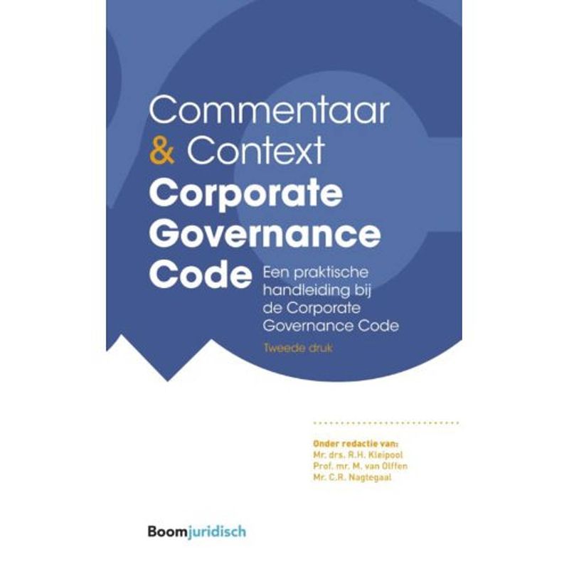 Foto van Corporate governance code - commentaar & context