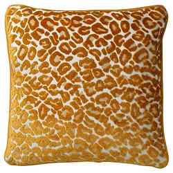 Foto van Dutch decor leona - kussenhoes velvet golden glow 45x45 cm - geel - geel