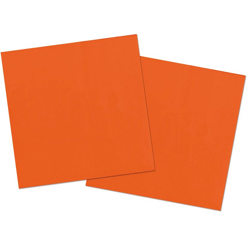 Foto van 20x stuks servetten van papier oranje 33 x 33 cm - feestservetten