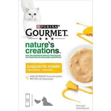 Foto van Purina gourmet™ nature's creations puree met kip en pompoen 5 x 10g bij jumbo