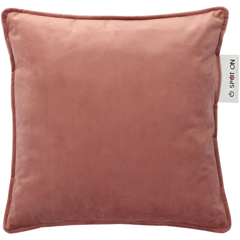 Foto van Spot on draadloos warmtekussen fluweel roze 40 x 40 cm - oplaadbaar en 3 warmtestanden