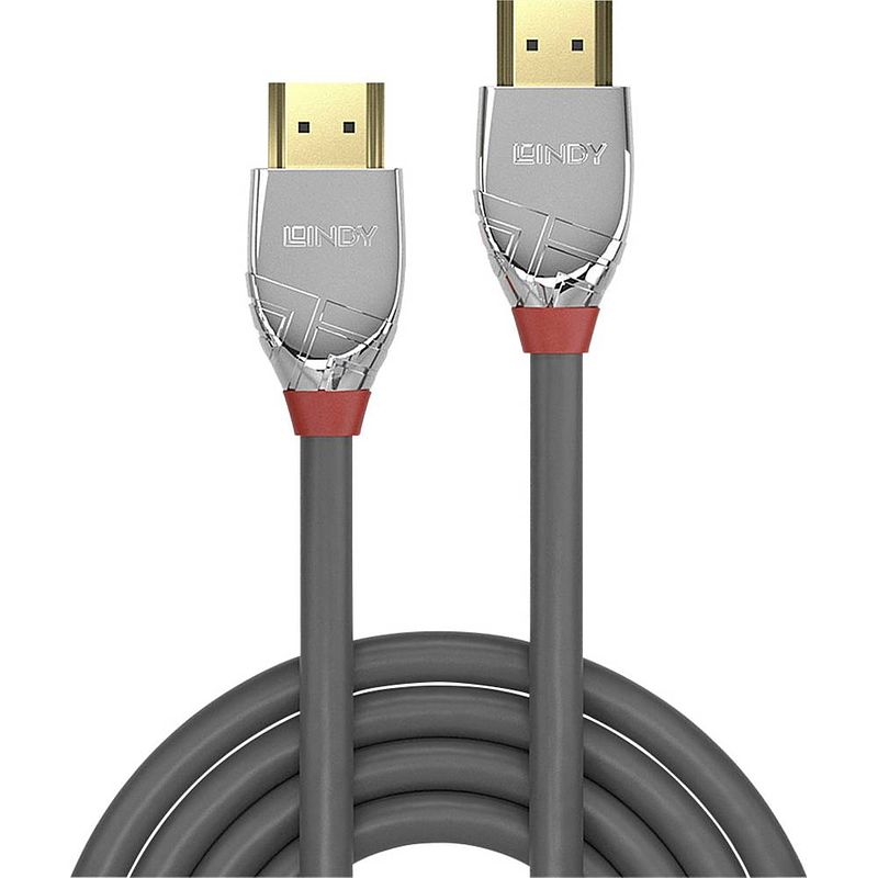 Foto van Lindy hdmi aansluitkabel hdmi-a stekker, hdmi-a stekker 1.00 m grijs 37871 hdmi-kabel