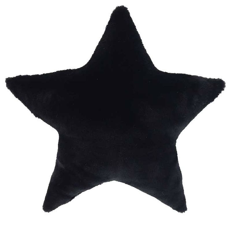 Foto van Unique living - kussen star - 44x44cm - black