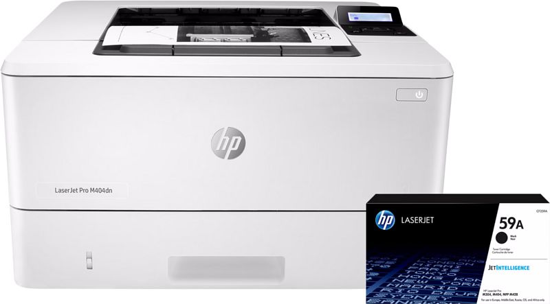 Foto van Hp laserjet pro m404dn + 1 extra zwarte toner