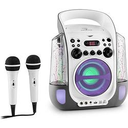 Foto van Kara liquida karaokeset cd usb mp3 waterstraal led 2x mobiele microfoon