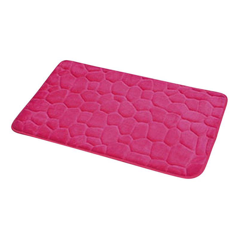 Foto van 4goodz pebbles zachte traagschuim badmat - douchemat 50x80 cm fuchsia