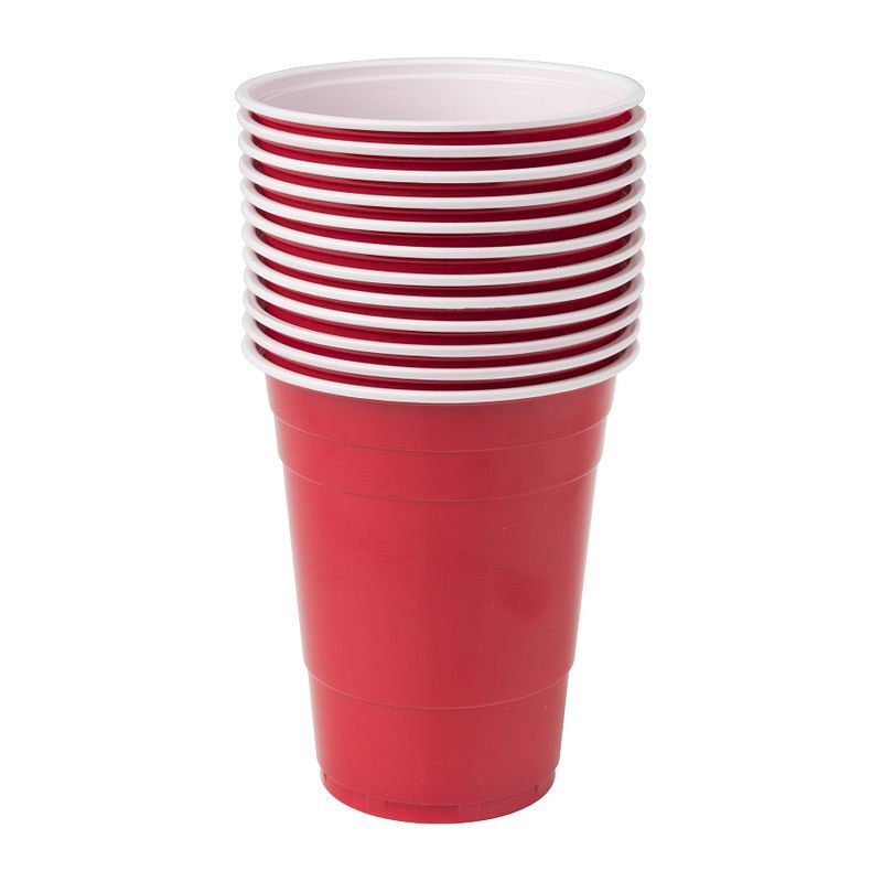 Foto van Partycup rood - 530 ml - 12 stuks