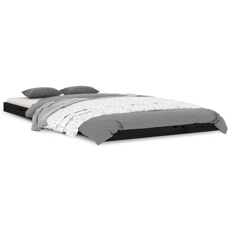 Foto van The living store bedframe eenpersoons - massief grenenhout - stabiel en decoratief - geschikt voor 100x200 cm matras -