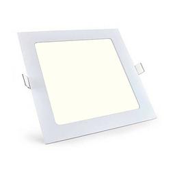 Foto van Led downlight slim pro - aigi - inbouw vierkant 12w - natuurlijk wit 4000k - mat wit - 165mm