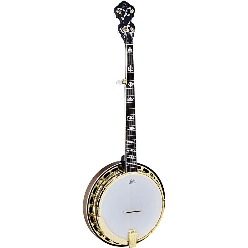 Foto van Ortega falcon series obj950-fma banjo inclusief luxe tas