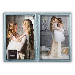 Foto van Haes deco - duo verzilverde fotolijst parma 2x 7x10 cm - dvp12410-1