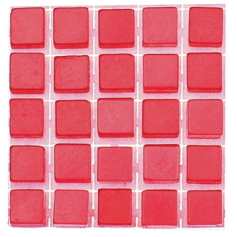 Foto van 595x stuks mozaieken maken steentjes/tegels kleur rood 5 x 5 x 2 mm - mozaiektegel