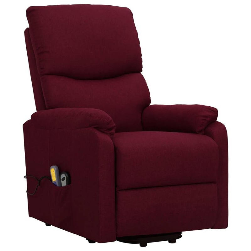 Foto van The living store sta-op-massagestoel stof paars - fauteuil