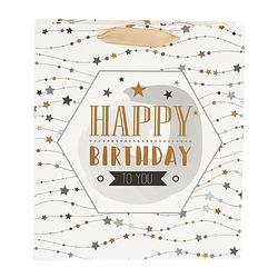 Foto van Cadeautasje happy birthday - ster - 23x26 cm