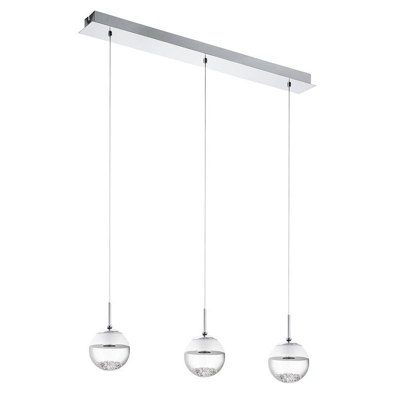 Foto van Eglo montefio 1 hanglamp - led - 87 cm - grijs/wit