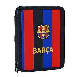 Foto van Dubbele etui f.c. barcelona kastanjebruin marineblauw (56 onderdelen)