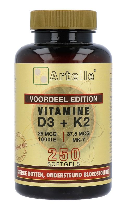 Foto van Artelle vitamine d3 & k2 softgels