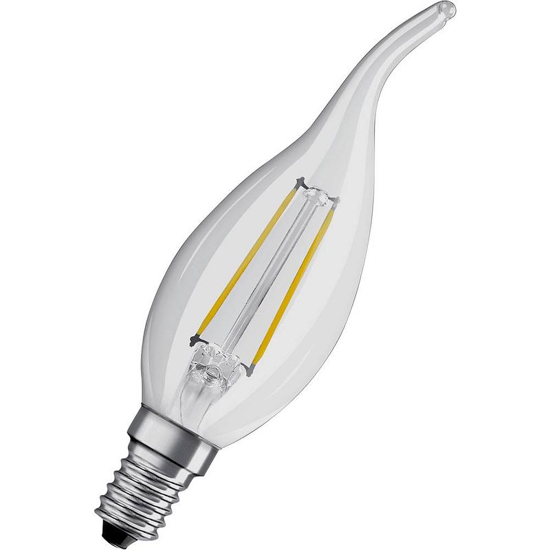 Foto van Osram 4058075434226 led-lamp energielabel e (a - g) e14 kaars windlicht 4 w = 40 w warmwit (ø x l) 35 mm x 121 mm 1 stuk(s)